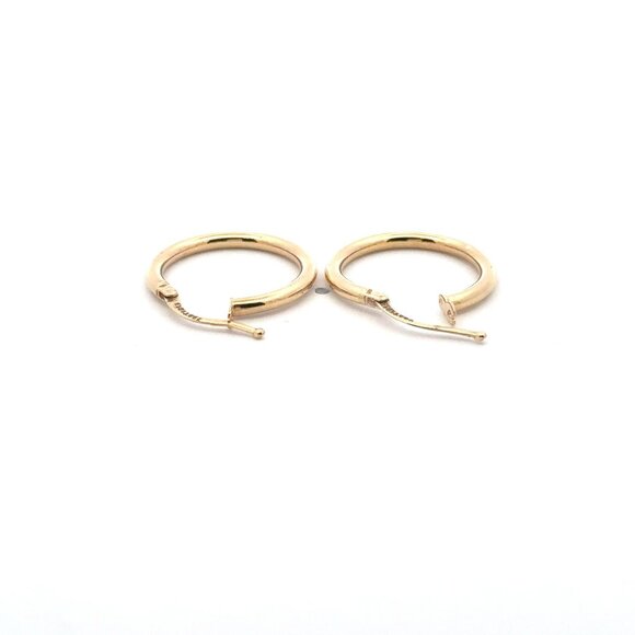 18k Gold Hoops Earrings Small - Picture 4 of 9